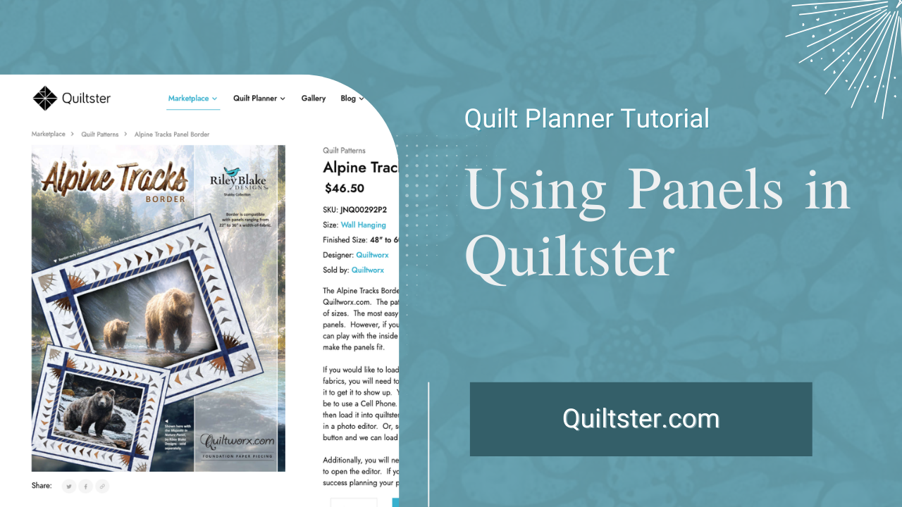 Using Panels in Quiltster